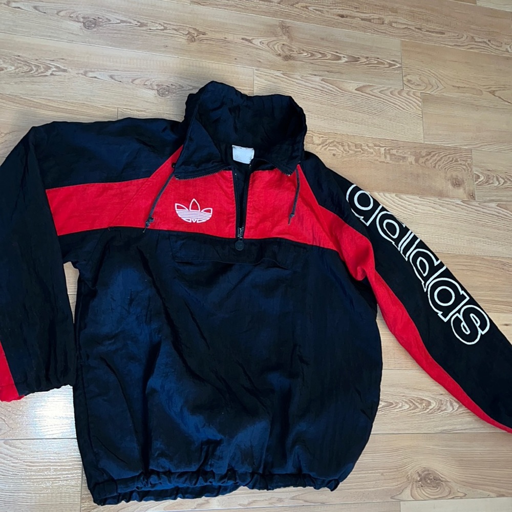 Adidas Windbreaker Pullover 3/4 zip Jacket Vintage 90s/Y2K  SEE DESCRIPTION